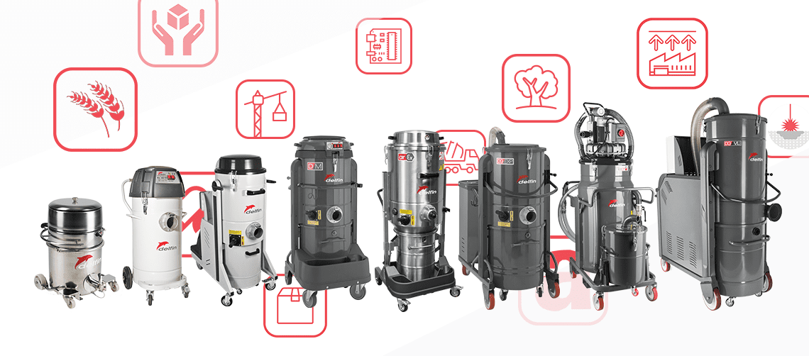 Industrial vacuum cleaners