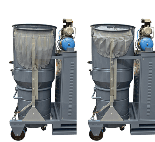 Automatica cleaning system for industrial vacuum cleaner